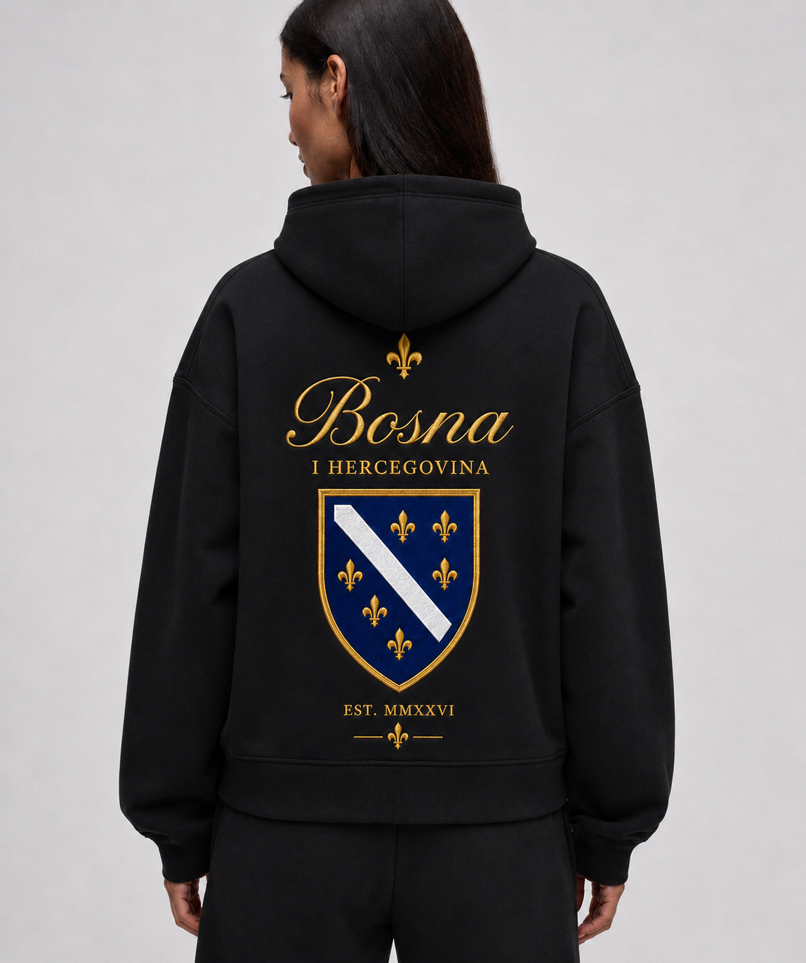 Bosna I Hercegovina - Black Oversized Hoodie UNISEX